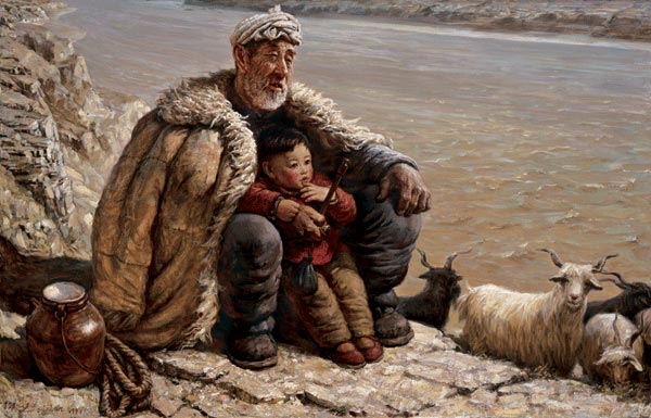 父亲和羊