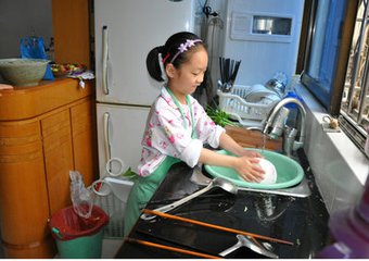 我学会了洗碗（记叙文）