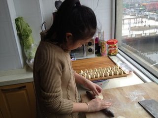 我学会了擀饺子皮（记叙文）