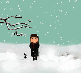 下雪了(看图写话)