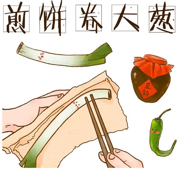    一,煎饼卷大葱