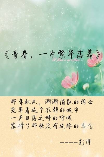 《青春，一片繁花落幕》