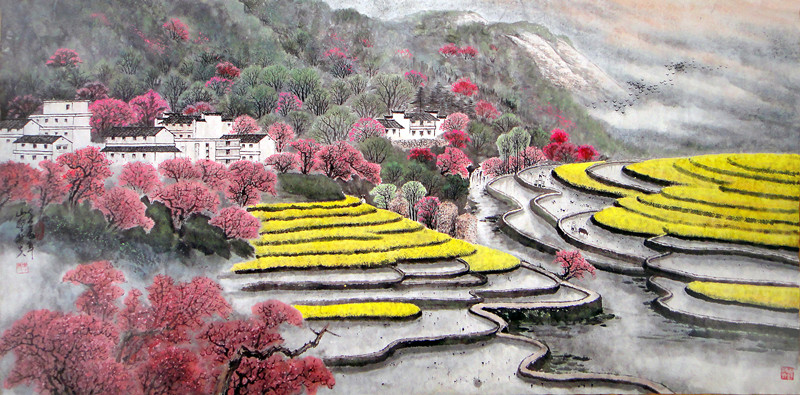 【晓荷·心愿】家乡的水墨山水画（征文·散文）