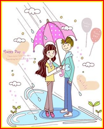 暴雨里的方格子伞
