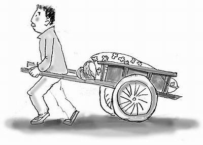 【菊韵】远去的板车（散文）