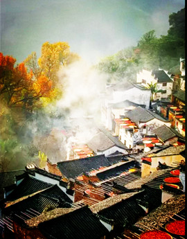 【江山·风景线】【东篱】梯云村落话篁岭（散文）